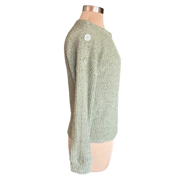 We The Free Sage Green Loose Weave Beachy Sweater MED Fall Casual Fall Winter - Picture 4 of 7